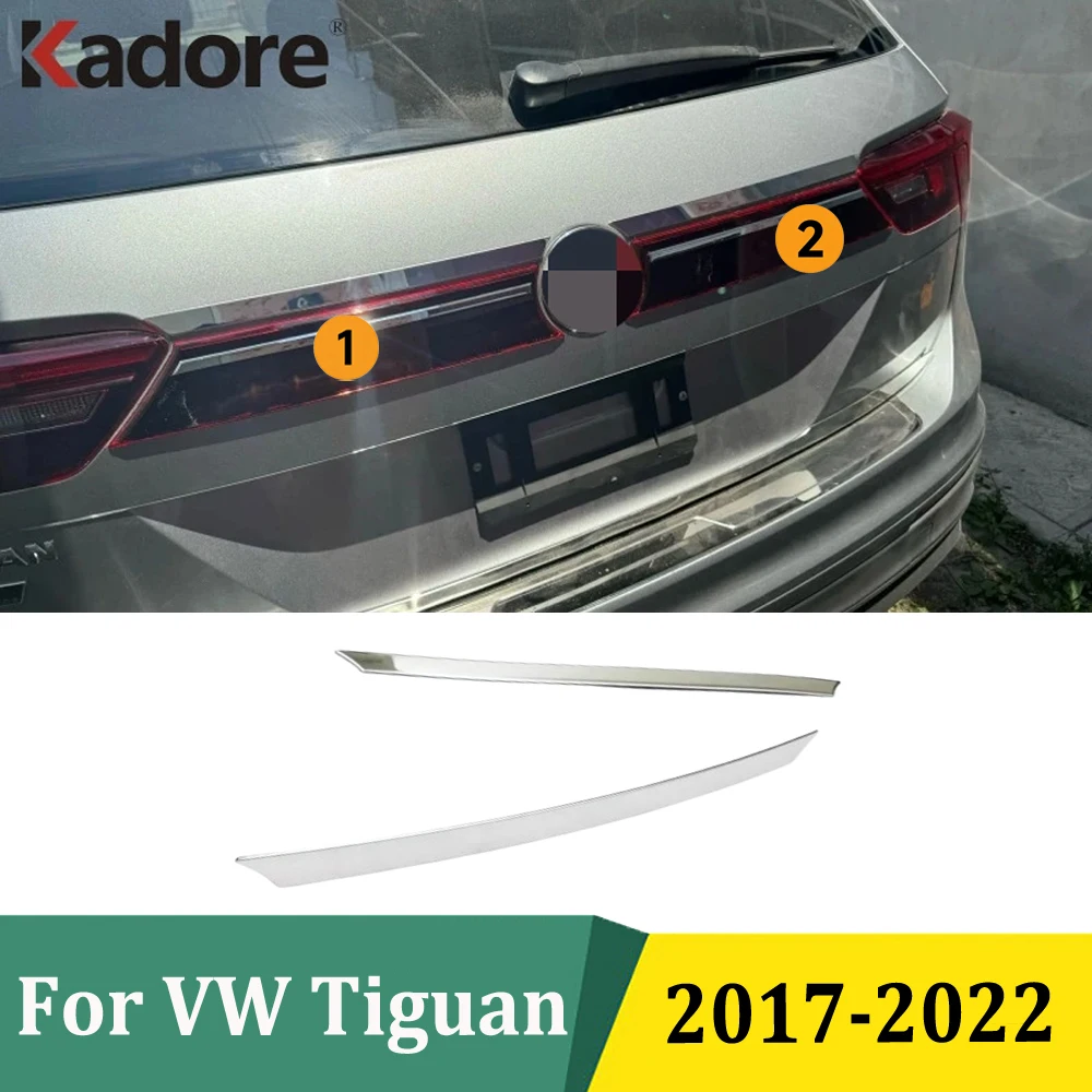 

Для Volkswagen Tiguan 2017-2022: Защитная накладка на крышку багажника, декоративная полоса для задней двери, аксессуары для автомобиля