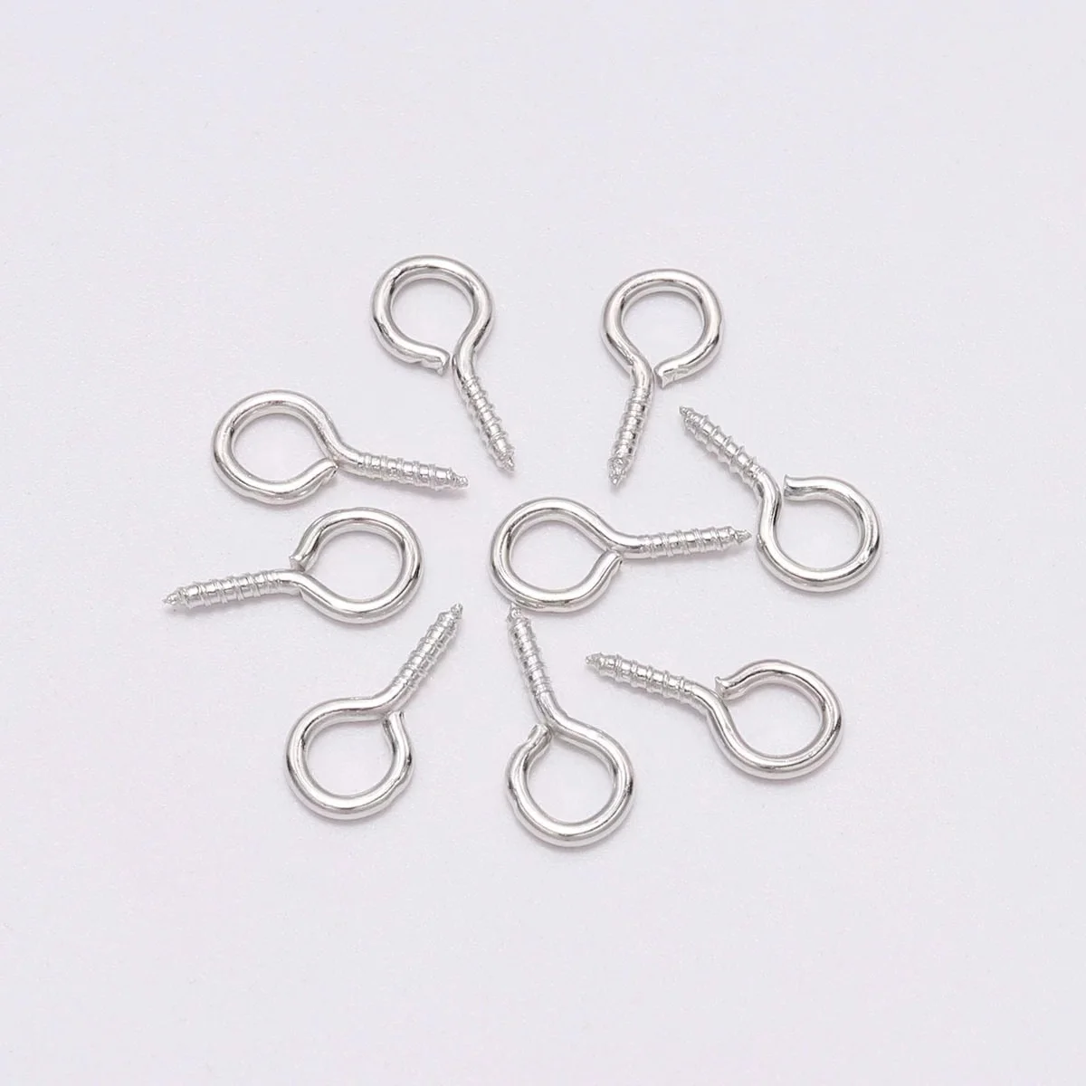 200PCS DIY Jewelry Findings Small Tiny Eyepins Hooks Eyelets Screw image 6