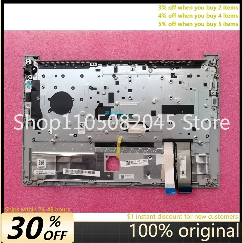 Funda con teclado y reposamanos para Lenovo ThinkPad E14 R14 Gen 2 3 4, color plateado, 5M11A35231