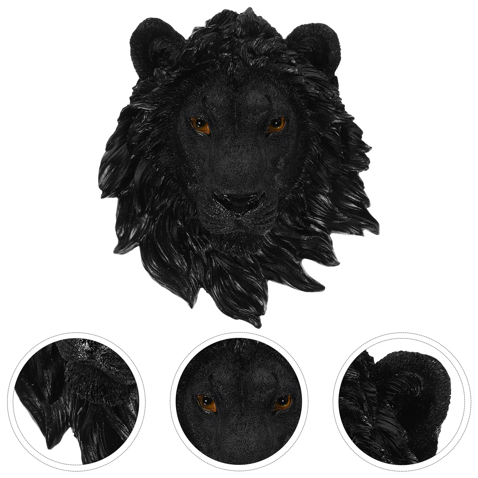

Lion Head Wall Decor Resin Hanging Sculpture Animal Head Art for Living Room Bedroom Hallway Luxury Home Office Decoration