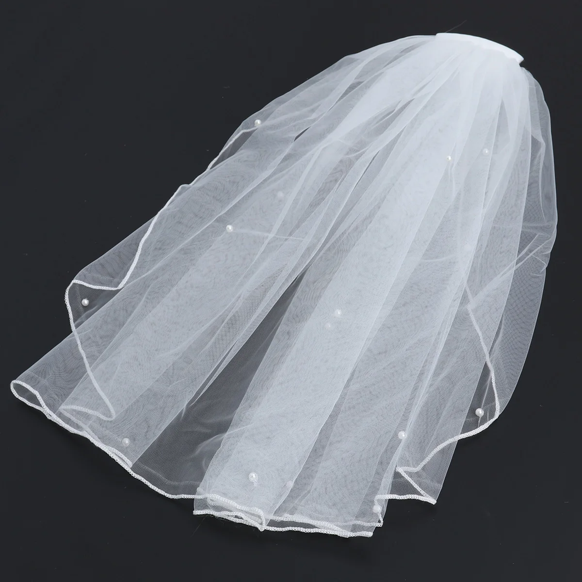 طرحة زفاف قصيرة، حجاب زفاف بتصميم بسيط، مشط بطول الكتف لحفل العروس، اقتراح التصوير الفوتوغرافي