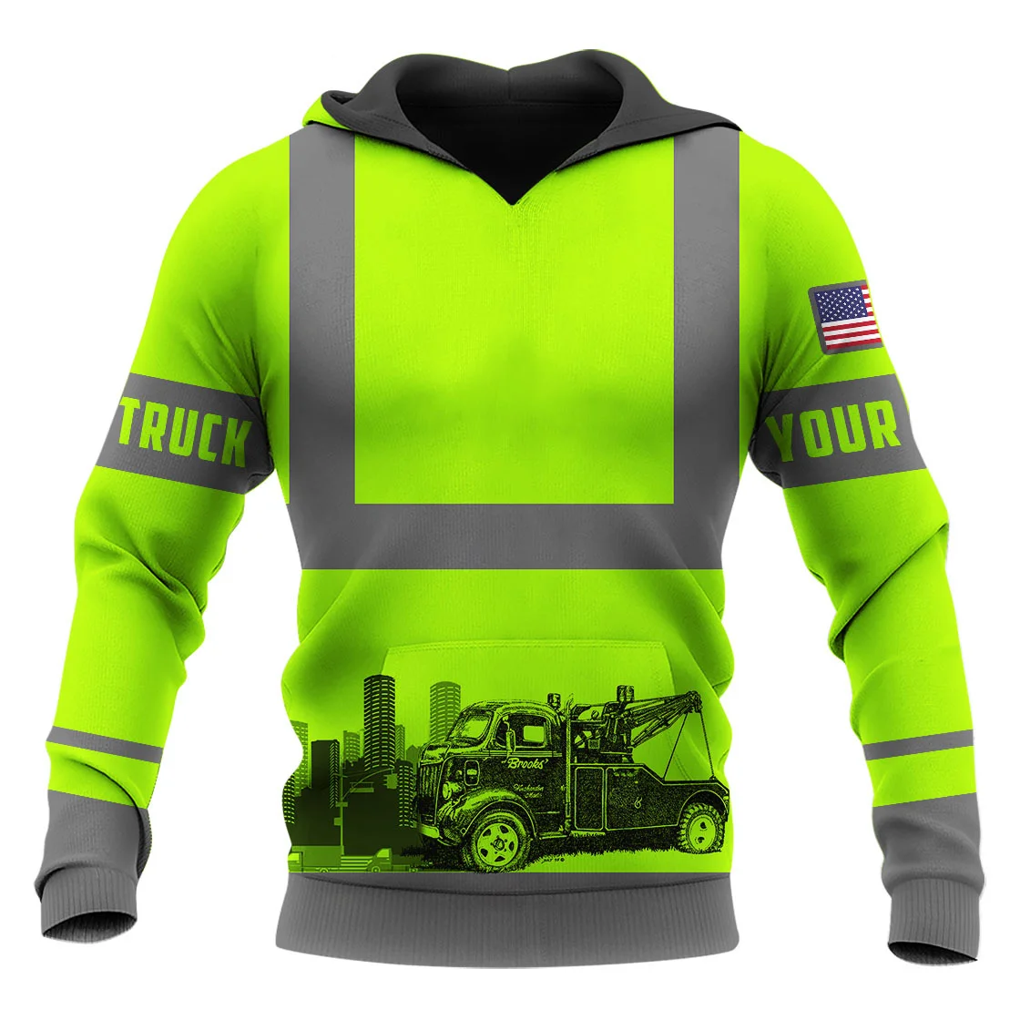 Personalized Tow Truck 3D Full Printed Unisex Deluxe Hoodie Men Sweatshirt Streetwear Zip Pullover Casual Jacket Tracksuit-133