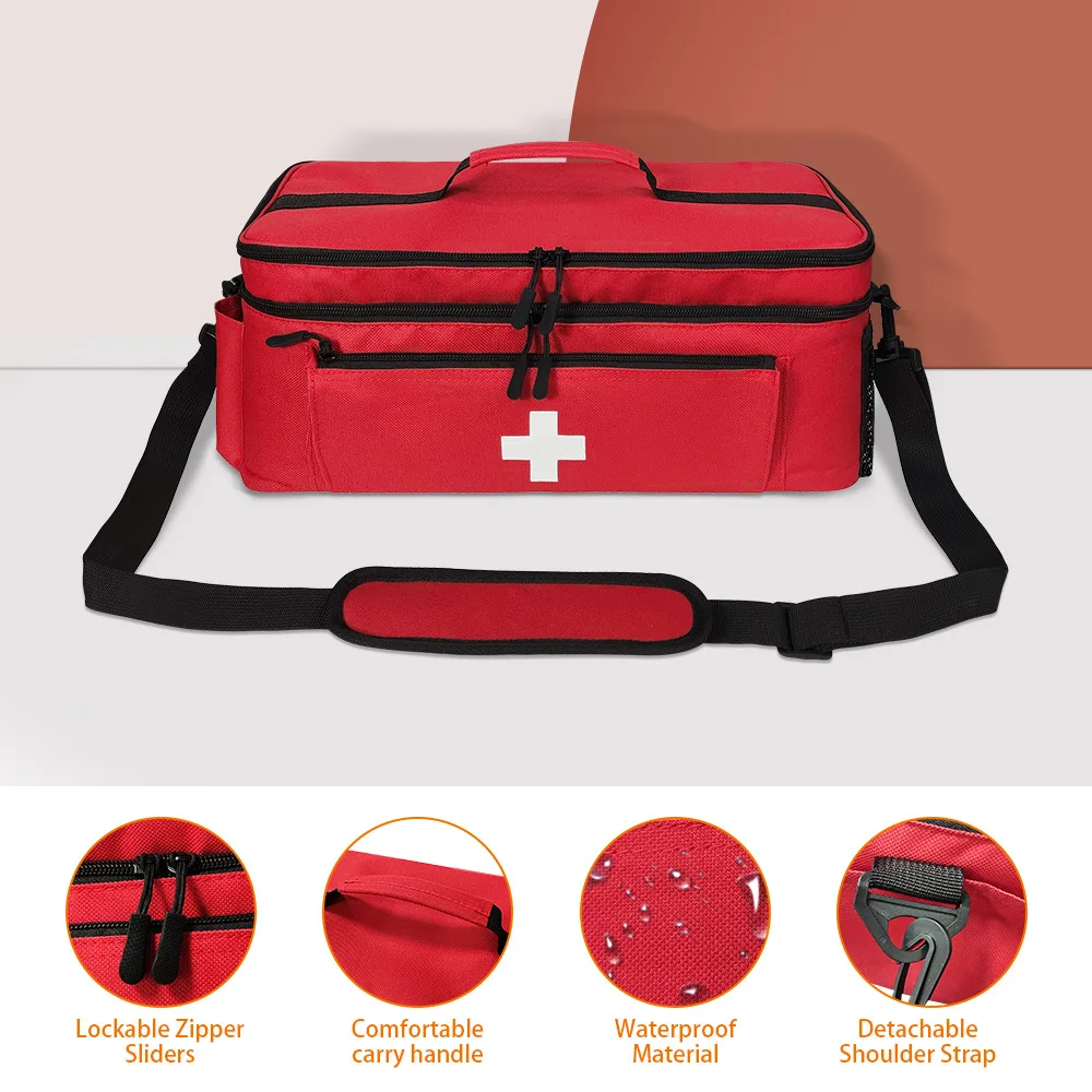 

Portable Medication Manager Travel Pill Box First Aid Storage Bag First Aid Kit Home Medication Management Storage Box