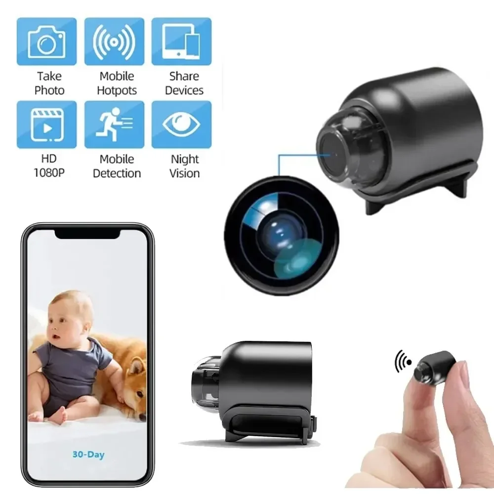 X5 Mini Camera Intelligent WiFi 1080P HD Camera Home Indoor Night Vision Audio Video Recorder SD Card Slot Video Camcorder