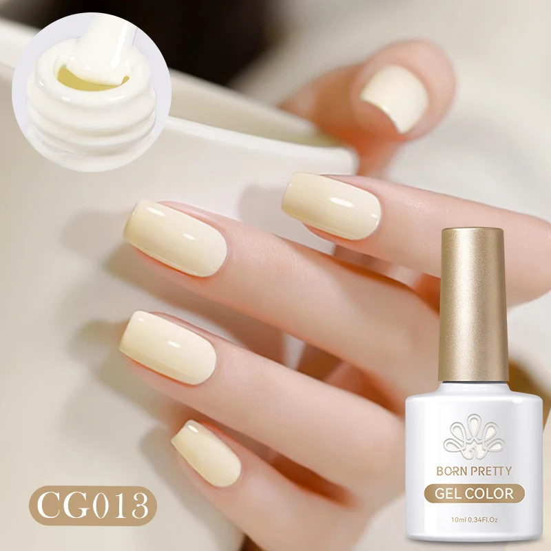 BORN PRETTY Beige White Color Gel Nail Polish Black Red Popular Fall Winter Soak Off Nail Art Gel Manicure Salon DIY at Home