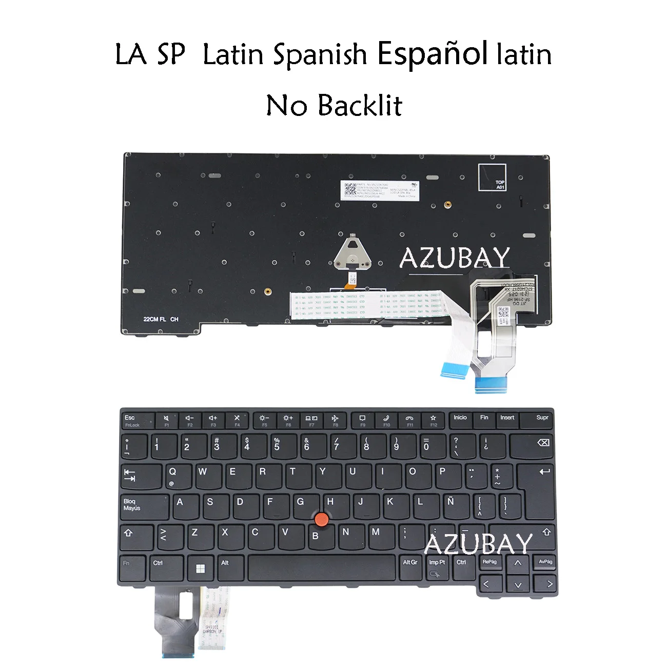 LA Latin Spanish No Backlit Laptop Keyboard For Lenovo Thinkpad T14 Gen 3 21AH 21AJ 21CF 21CG，P14s Gen 3 21AK 21AL 21J5 21J6