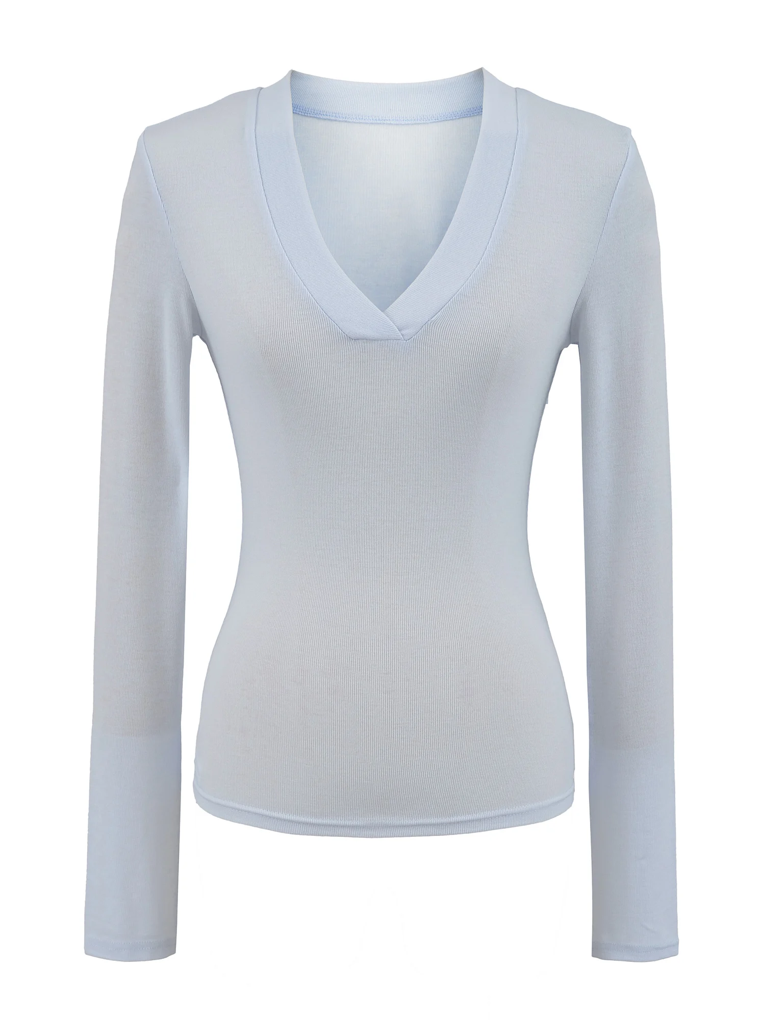 مثير سليم صالح طويل Sve V-Ne تي شيرت الأمريكية الساخنة فتاة Sle المرأة Faion رداء علوي غير رسمي الخصر مقصوص قاعدة irt #1