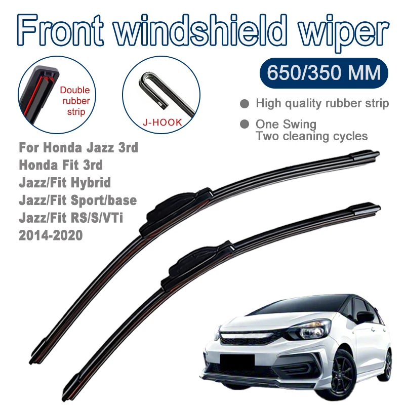 

Wiper Blades For Honda Fit Jazz 3 MK3 2014-2020 RS Front Windshield Brushes Windscreen Car Accessories Cover Spring 26"+14"