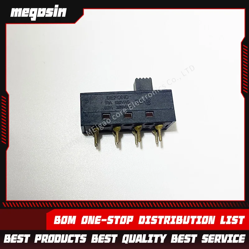 1~5PCS/LOT DSE-2310 8-pin 3-position 10A250V toggle switch black character sliding switch hair dryer