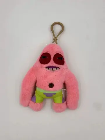 Fuggler Ugly Monsters Denti originali Giocattoli di peluche Spongebob Eyed Stampa leopardata Peluche Portachiavi Ciondolo Regali caldi