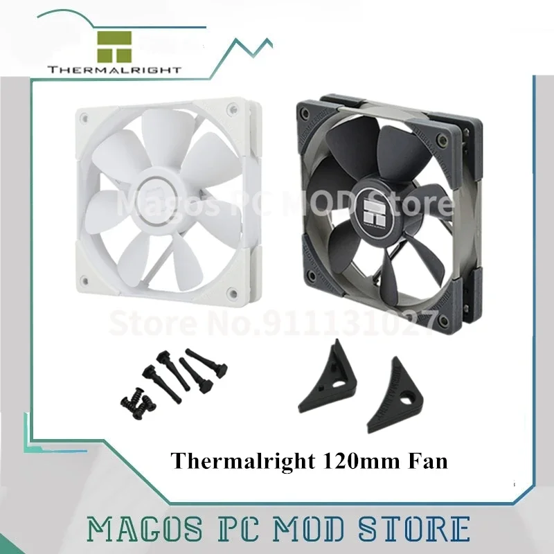 Thermalright TL-R12 120mm RGB Quiet PWM Fan Computer Case 1500rpm CPU Radiator PC Cooling Fan Black/White 120x120x25mm