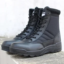 Botas tácticas para hombre, botines de combate de fuerzas especiales para desierto, senderismo al aire libre, zapatos de seguridad para el trabajo