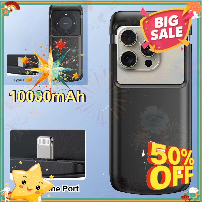 SWZY Universal Battery Charger Case 10000mAh for IPhone Xiaomi Huawei External Power Bank Fast Charging Case 3.0A Lightning Inte