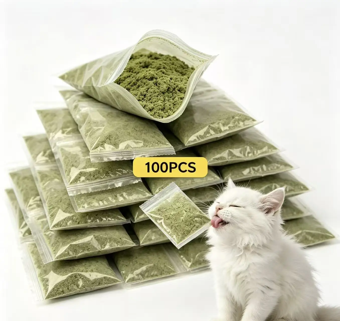 Natural Catnips Powder Supplement Promote Active Play in Your Furry Friend Encourage Playful Behavior