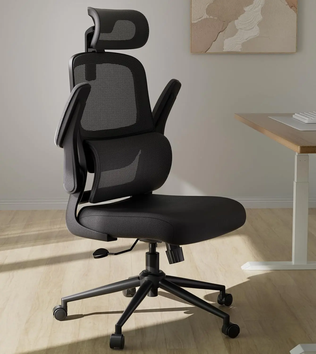

Ergonomic Office Chair, Desk Chair with Adjustable Lumbar Support, Home Office Desk Chair with 2D Headrest,, Customized