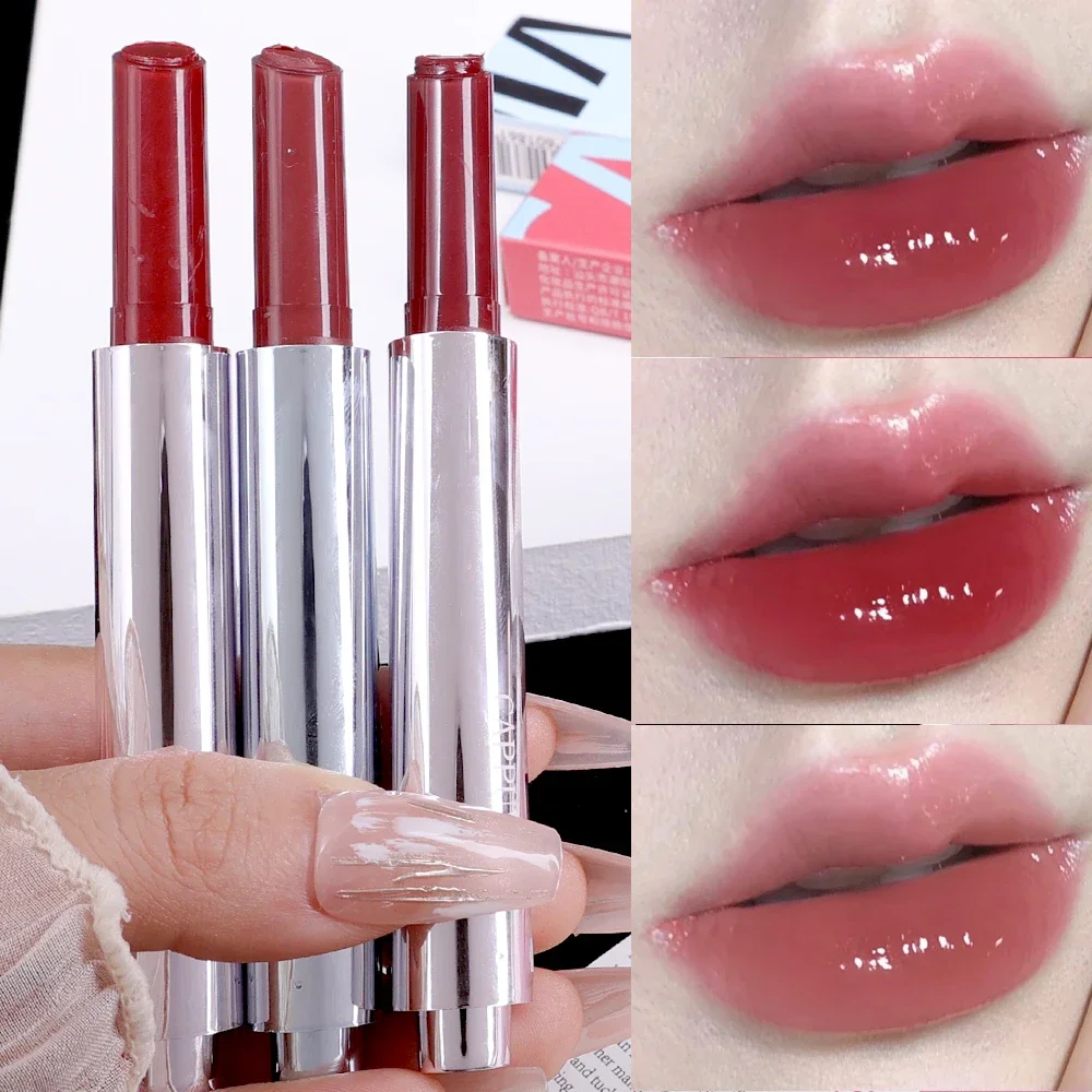 Waterproof Non-stick Cup Solid Lip Gloss Colour Rendering Long Lasting Moisturizing Watery Nude Red Lipstick Pen Makeup Cosmetic