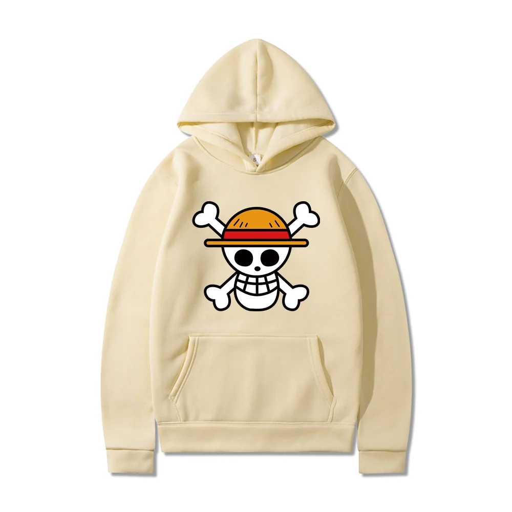 One Piece Men's Hoodie Japanese Anime Hoodies Sweatshirt Monkey D. Luffy Printed Pullover Tops Hip Hop Streetwear Clothes