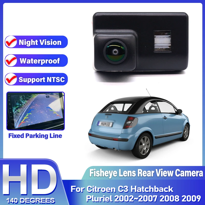 

Rear Camera For Citroen C3 Hatchback Pluriel 2002~2009 CCD Backup Camera Night Vision License Plate Camera Reverse Fisheye Lens