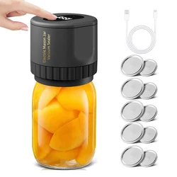 Mason Jar Vacuum Sealer Vacuum Sealing Machine Cordless Can Vacuum Seal Pump Kit Electric Automatic Kitchen Supplies