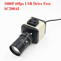 1080P 60fps USB Mini Box Camera,With 5-50mm/2.8-12mm Manual Zoom CS Lens,1920x1080 HD Webcam,SC200AI Sensor ,Driver Free