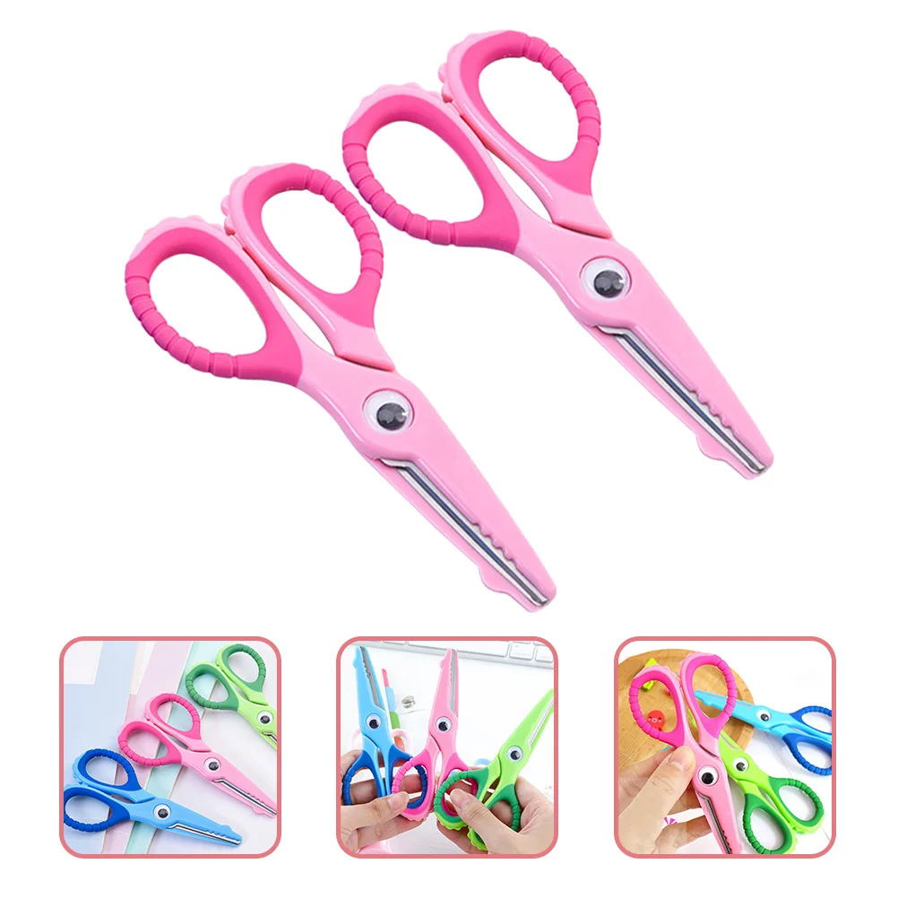 2Pcs Small Round Head Scissors Lightweight Safety Scissors for Kids 2-12 Years Suitable for Paper Photos Craft Making and School