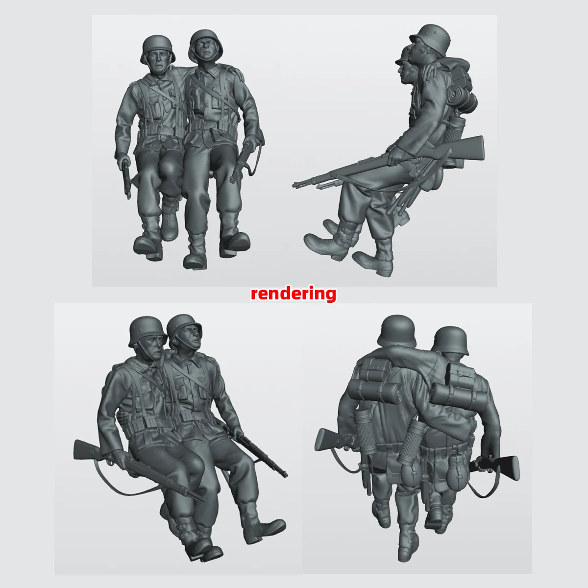 1/35 1/48 1/72 Miniatur-Modellbausatz Soldatenfiguren Diorama Unbemalte Soldatenfiguren zur Rettung von Verletzten Harz Militär-Hobby-Figuren – Detail 1