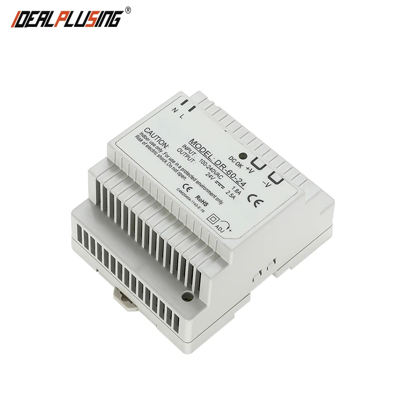 

15W 30W 45W 60W 75W Adaptable Switch Power Supply With Adjustable Voltage And Current Din Rail Power Supplies