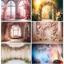 SHENGYONGBAO Wedding Interior Decor Abundance Of Flowers Background Valentine's Day Love Studio Photography Backdrops RQ-24