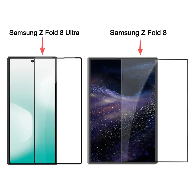 NILLKIN Tempered Glass For Samsung Galaxy Z Fold 8 Ultra 7 6 Fold8 Film Ultra-Thin 2.5D Support Fingerprint Unlock FM5002