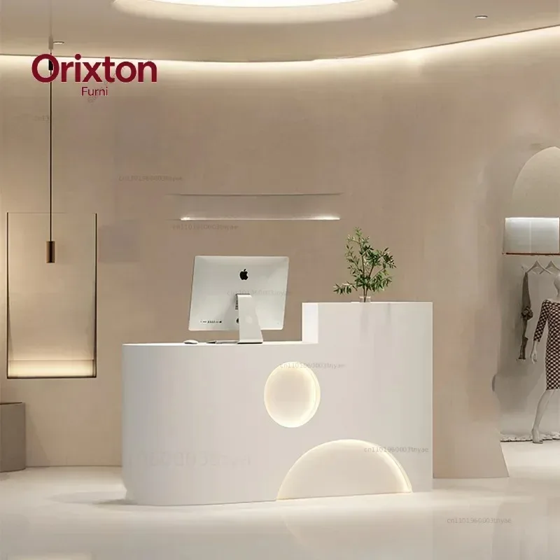 Italian Style Beauty Salon Reception Desks Clothing Shop Modern Simplicity Reception Desk High-end Office Furniture