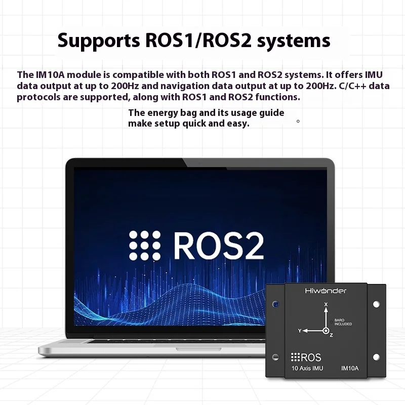 Moduł inercyjny IMU ROS 10-osiowy, magnetometr MEMS USB do robotyki ROS, żyroskop AHRS, czujnik położenia.
