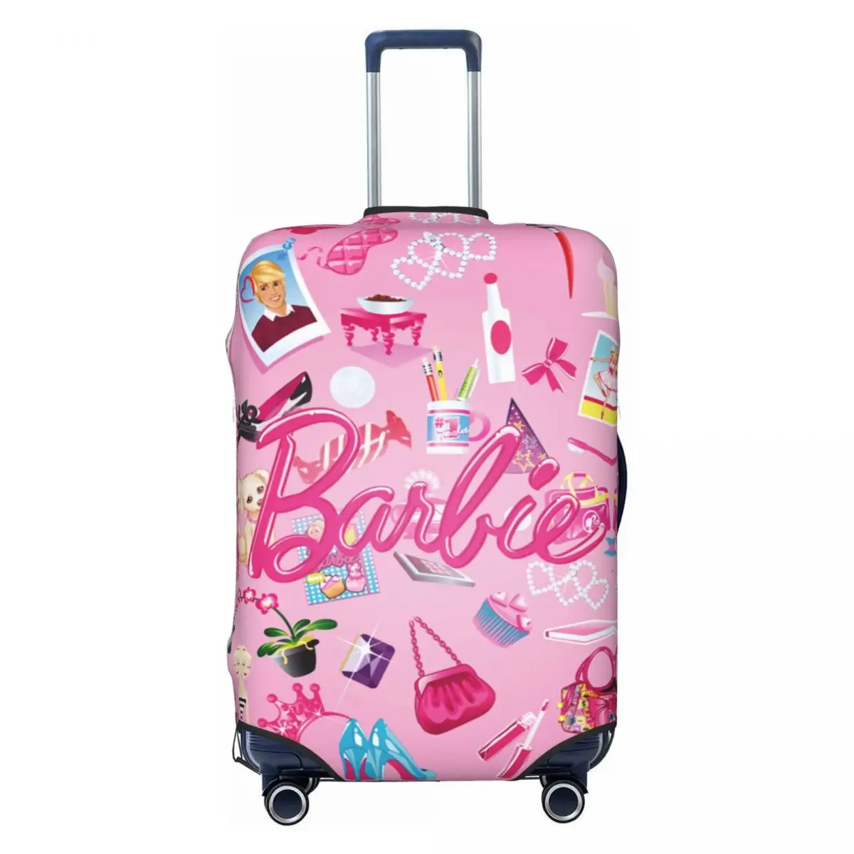 Juste de bagage Barbie personnalisée, housses de protection de valise, trempées, mode, 18-32"