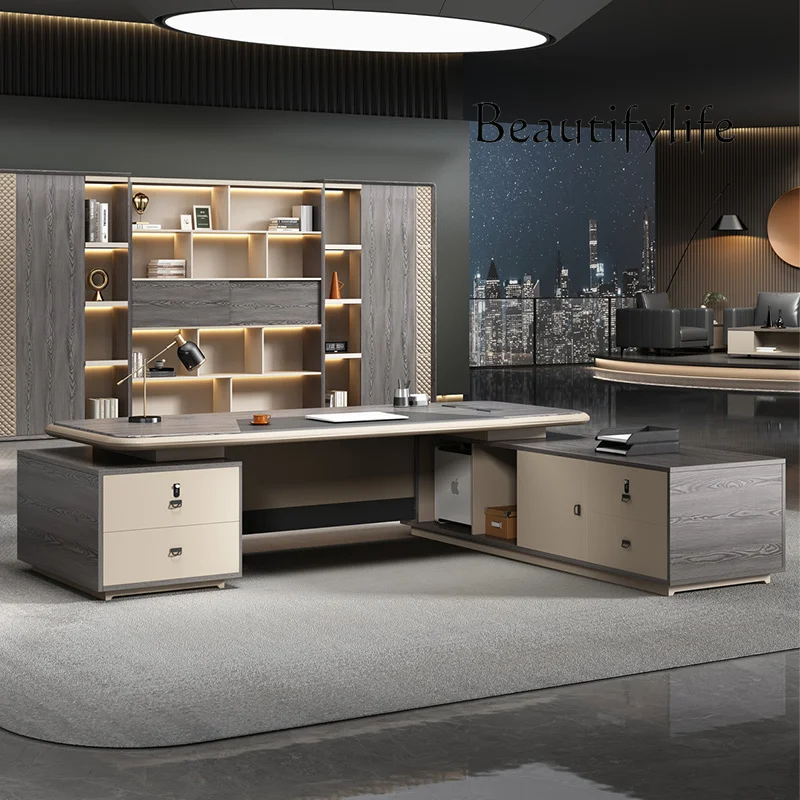 

Boss Room desk CEO portable modern furniture baked paint office Computer Gaming desk chair combination manager escrivaninha