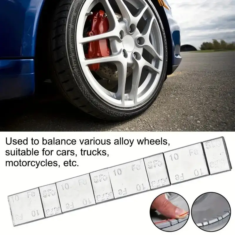 

Wheel Balance Weight Car Tire Adhesive Iron Wheel Tyre Balancer Block Weight for Cars Truck Motorbike Tire Fitting 5g 10g