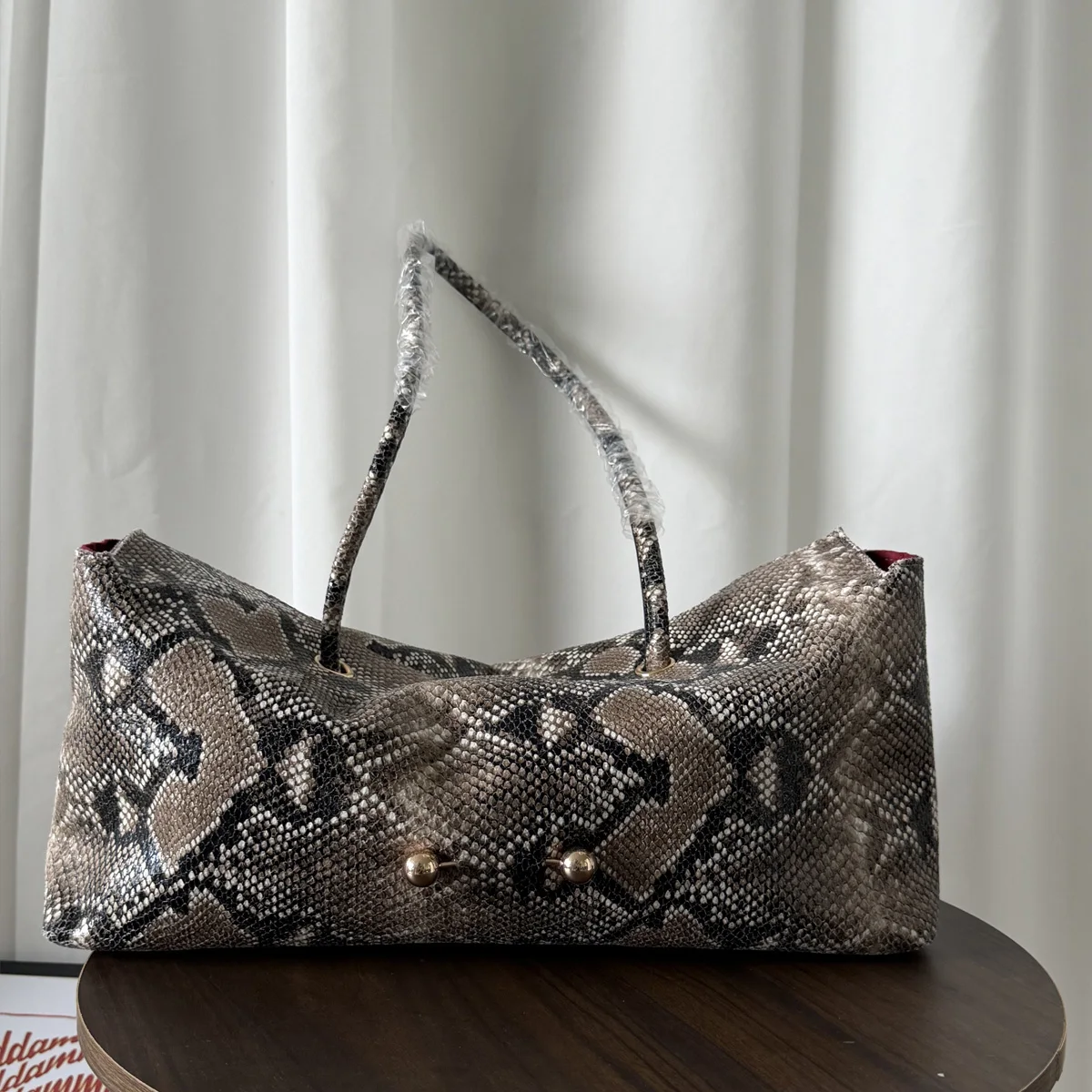 New Stone Texture Shoulder Bags for Ladies Retro Snake Pattern Underarm Bag Woman Handbags Luxury Designer 2026 Versatile