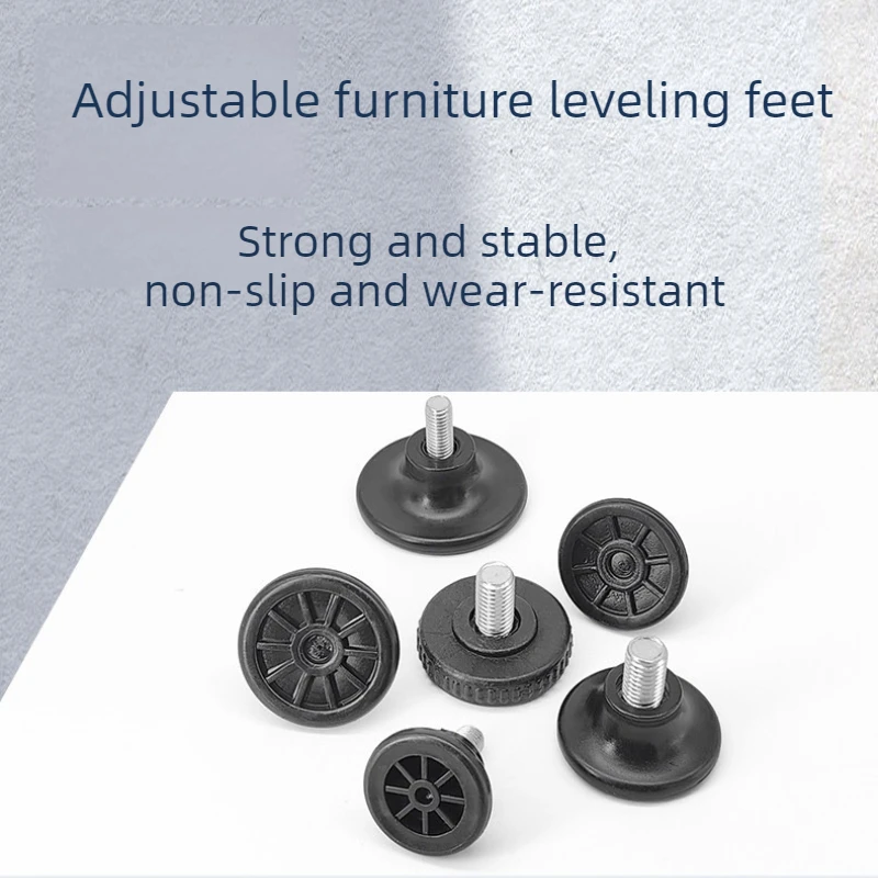 M8 Adjustable Anti-Slip Feet Rubber Vibration Dampeners with Screw Machine Leveling Pads Base Mounts for Equipment Stability