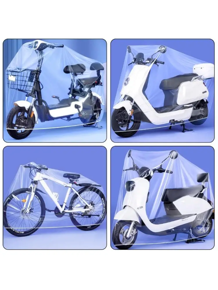 AliExpress KOU JIANG Universal Motorcycle Rain Cover Transparent Protector Shield All Season Indoor Outdoor Electric Bike Scooter Dustproof Cover