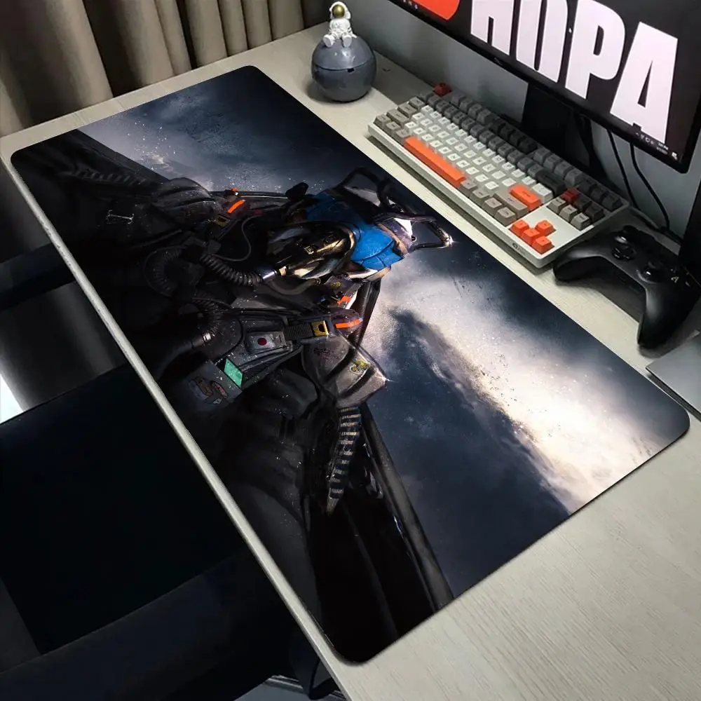 

Коврик для мыши Fighter Pilot, большие компьютерные офисные игровые настольные коврики XXL, резиновые противоскользящие коврики для игровой клавиатуры, длинные настольные коврики XL
