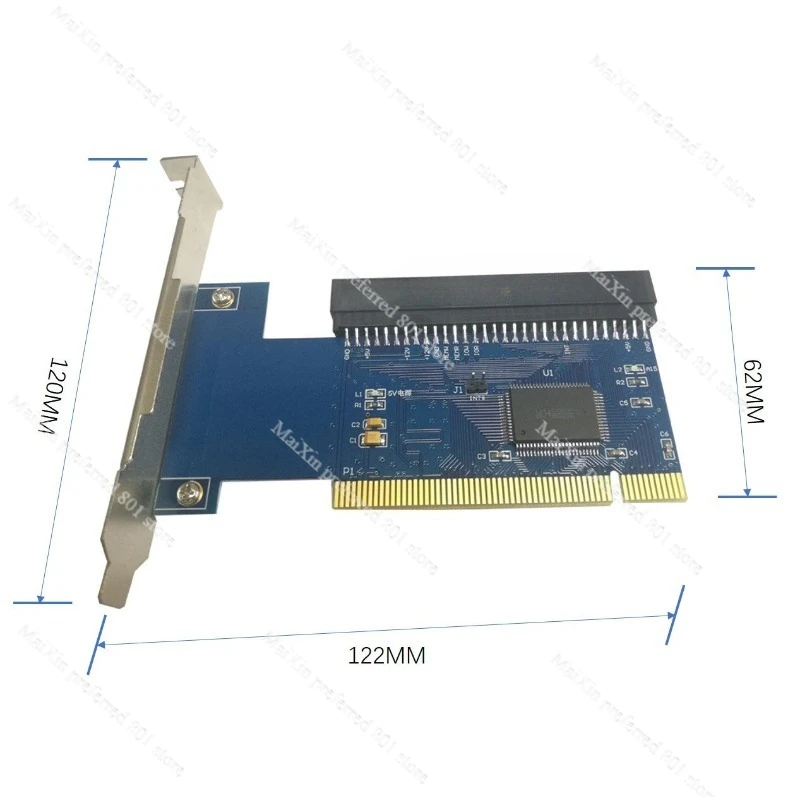 Tarjeta adaptadora PCI de 32 bits a ISA de 8 bits de 62 pines para control fiscal/tarjeta de sonido con cable de extensión