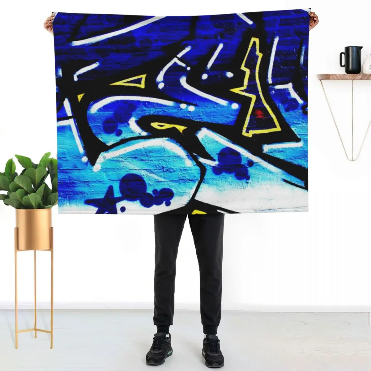 Graffiti 15 Throw Blanket Furry Moving Cute Plaid Sofa Cute Soft Blankets