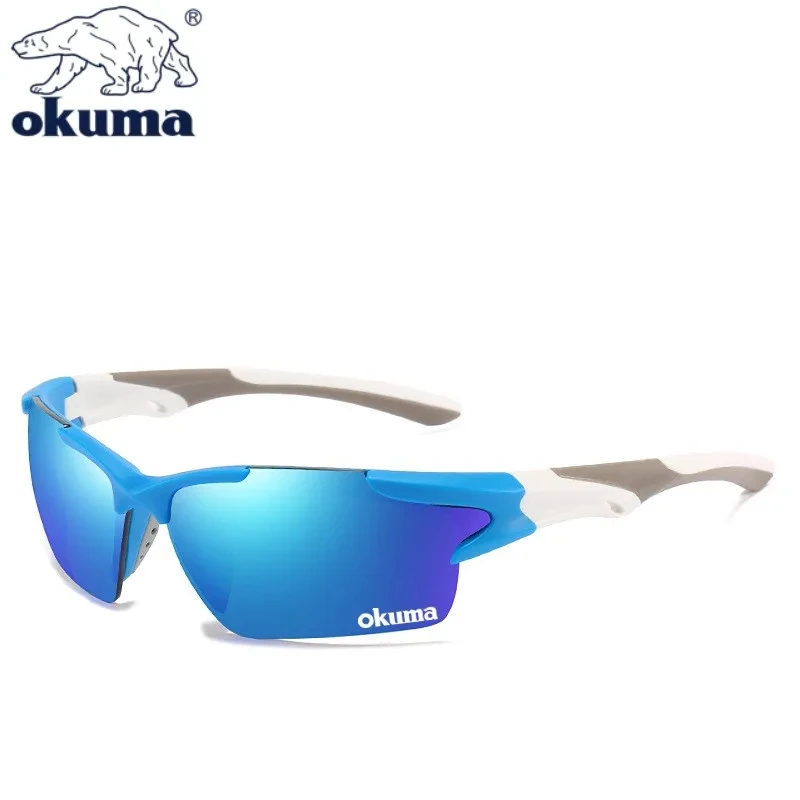 OKUMA  Sunglasses Men Women Sports Sunglasses Dustproof Glasses Classic Dazzle Colour Film Driving Fishing Motorcycle Running