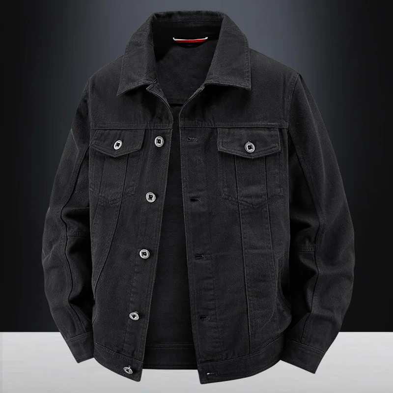 Men's Casual Fashionable Long-Sleeved Denim Jacket Pure Cotton Spring Autumn 2025 New Arrival