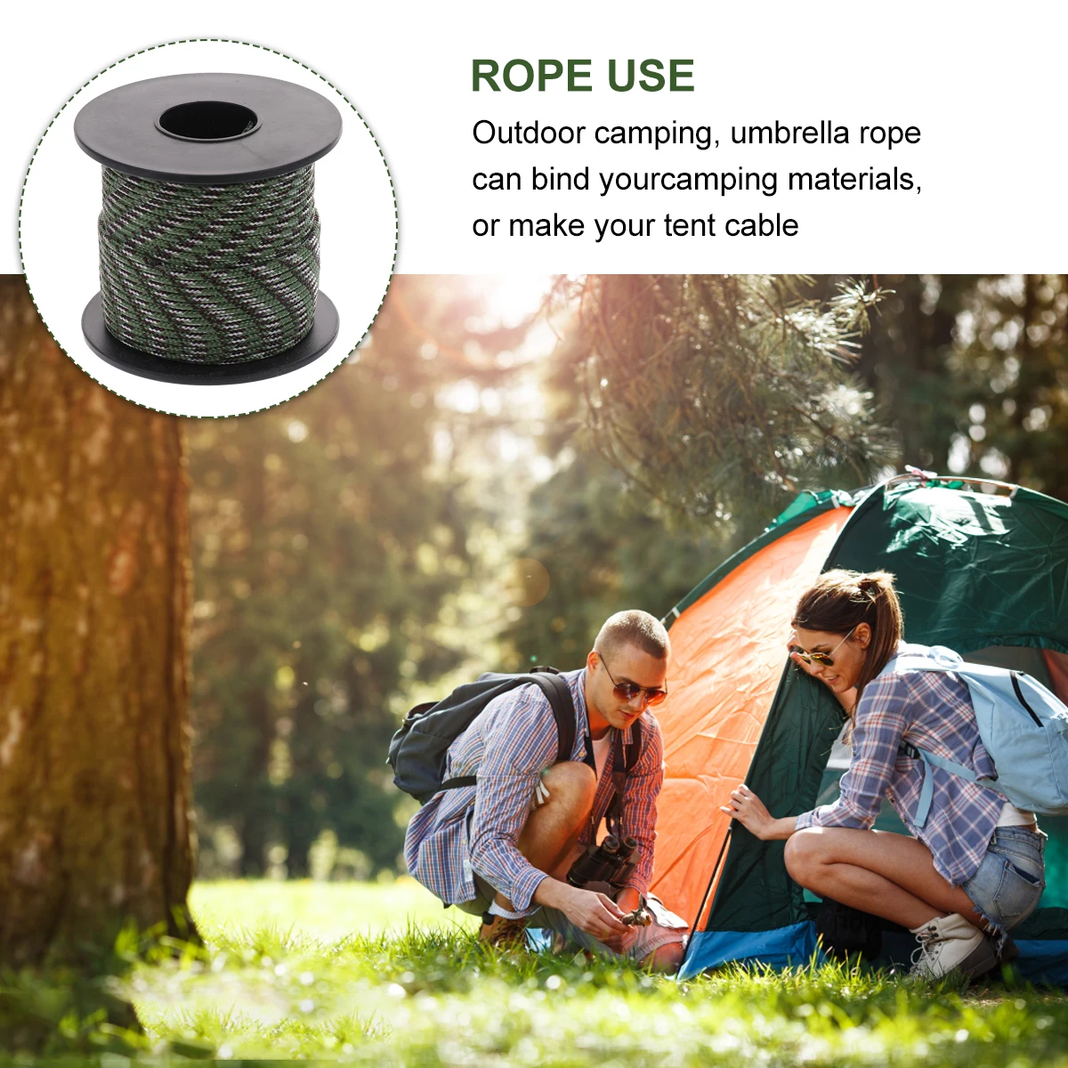 

31M 2.1mm Outdoor Use Reflective Rope Tent Fixed Rope Bright Color Clothesline Rope for Hiking Camping (Green)