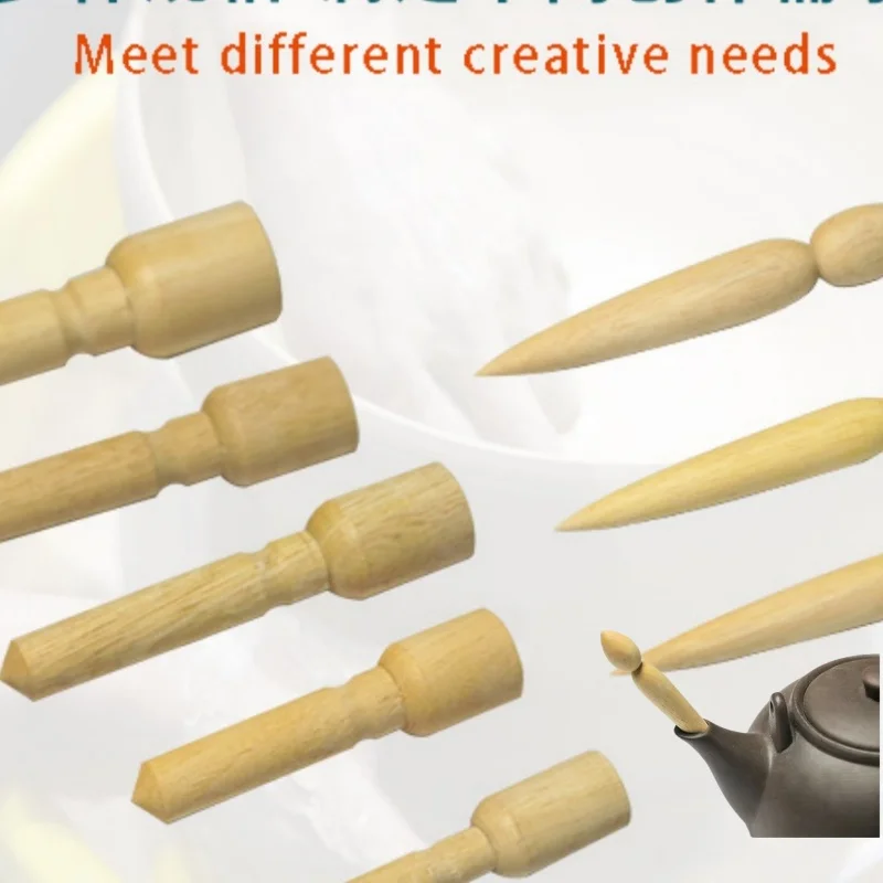 The Spout Repairman/made of Wood Material Is Suitable for Trimming The Spout of Pottery Clay Pots To Make Them More Regular