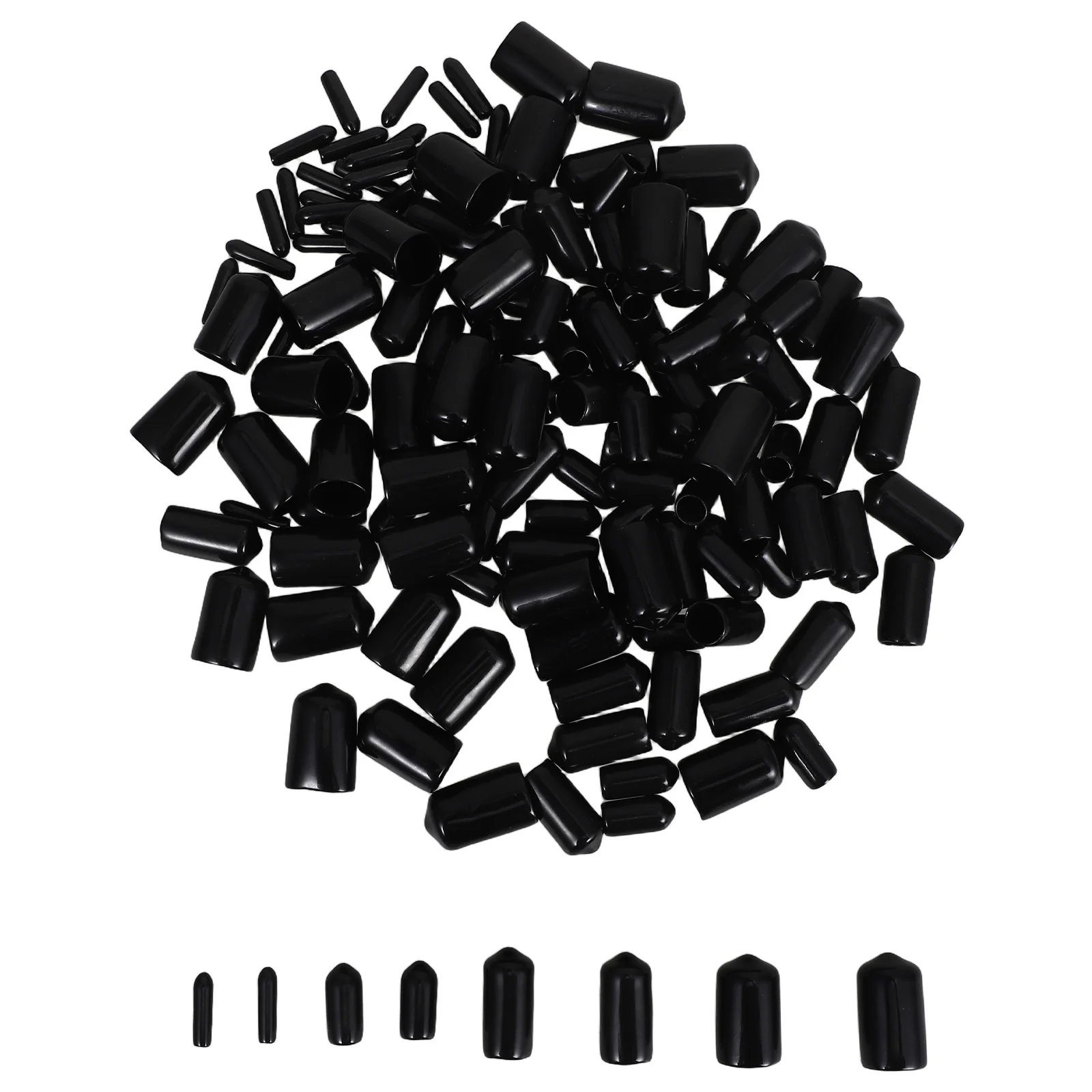 

120Pcs Pegboard Hook End Caps Round PVC Thread Protectors Flexible Screw Safety Covers for Home Office Organization