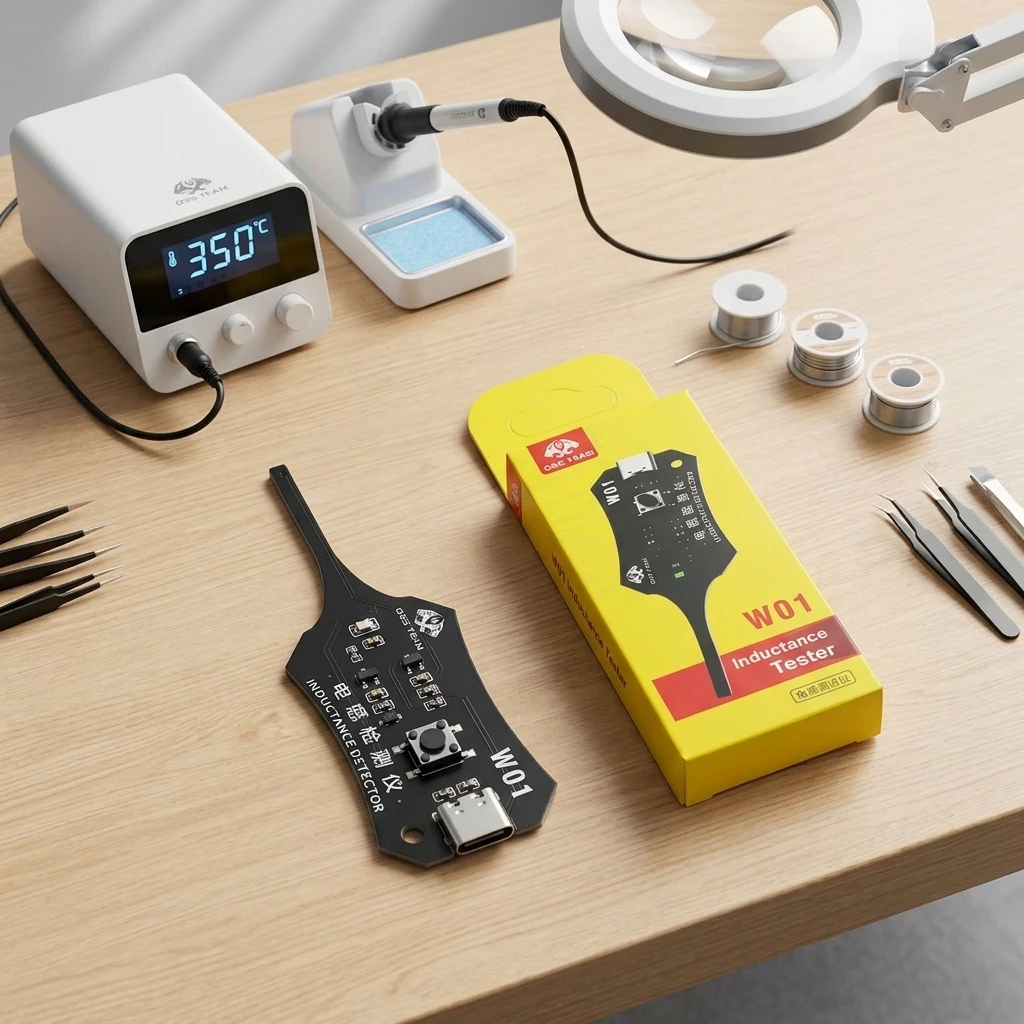 Inductor Tester W01 High-Precision for Mobile Phone Motherboard Repair Fault Detection Compatible with Multiple Smartphone