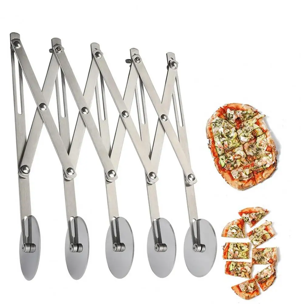 Cortador de masa para Pasta, rueda cortadora de Pizza profesional de acero inoxidable con ancho ajustable para el hogar, cocina, restaurante, escuela