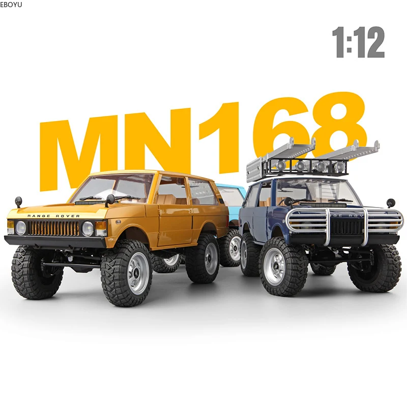 EBOYU MN168 RC Car 1/12 Full Proportional 2.4G 4WD Rock Crawler LED Light Off-Road Climbing Truck Vehicles Models Toys for Kids