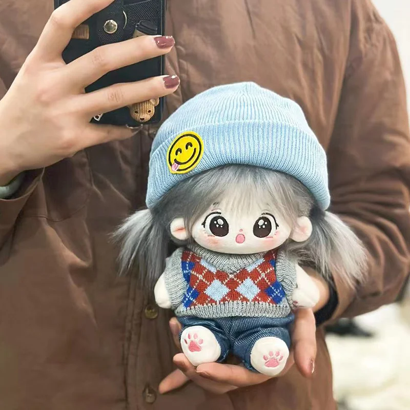 20cm Anime Plush Cotton Dolls with Potato Chip Baby Clothes Kawaii Stuffed Soft Figure Doll for Kids Girls Fans Collection Gifts