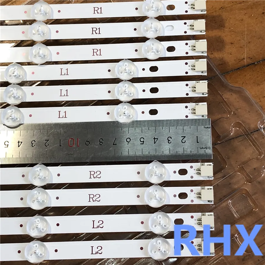 10pcs LED Backlight Strip for 42inch  TV 42LA620Z 42la620v 42LP360C 42LN570V  L1+R1=824MM  L2+R2=824MM